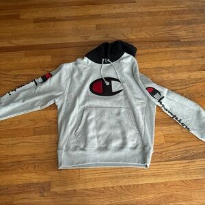Champion Black and Gray Hoodie